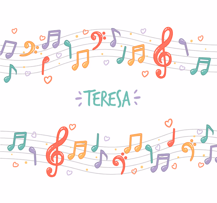 Fotomural de música notas musicales melódicas - TenVinilo