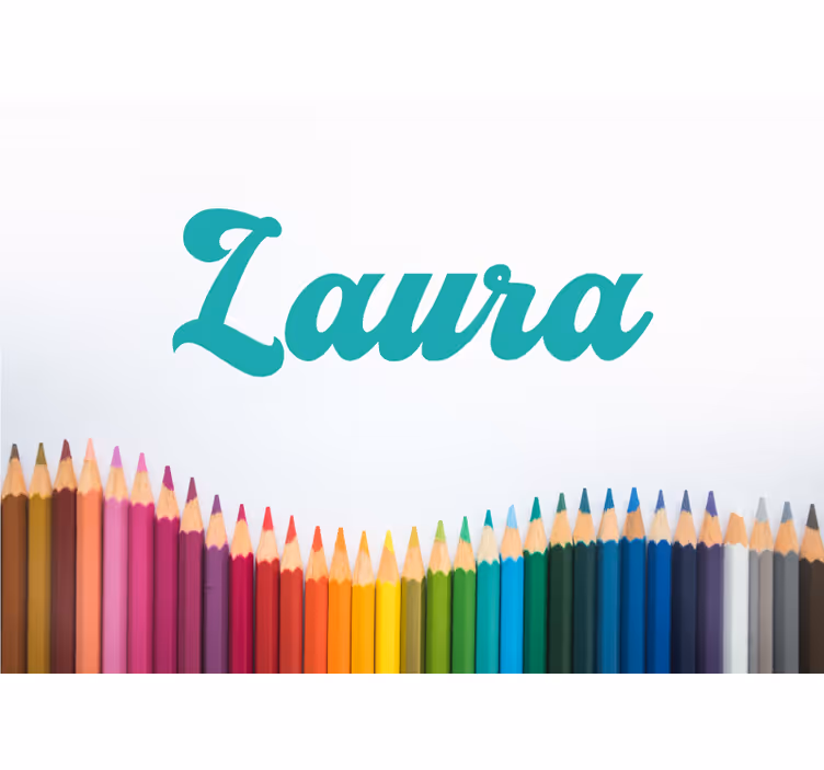 Fotomural personalizable nombre en cursiva - TenVinilo