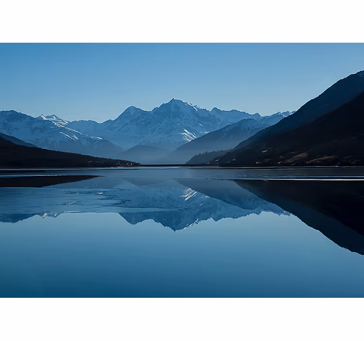 Fotomural montañas reflejos de montañas serenas - TenVinilo