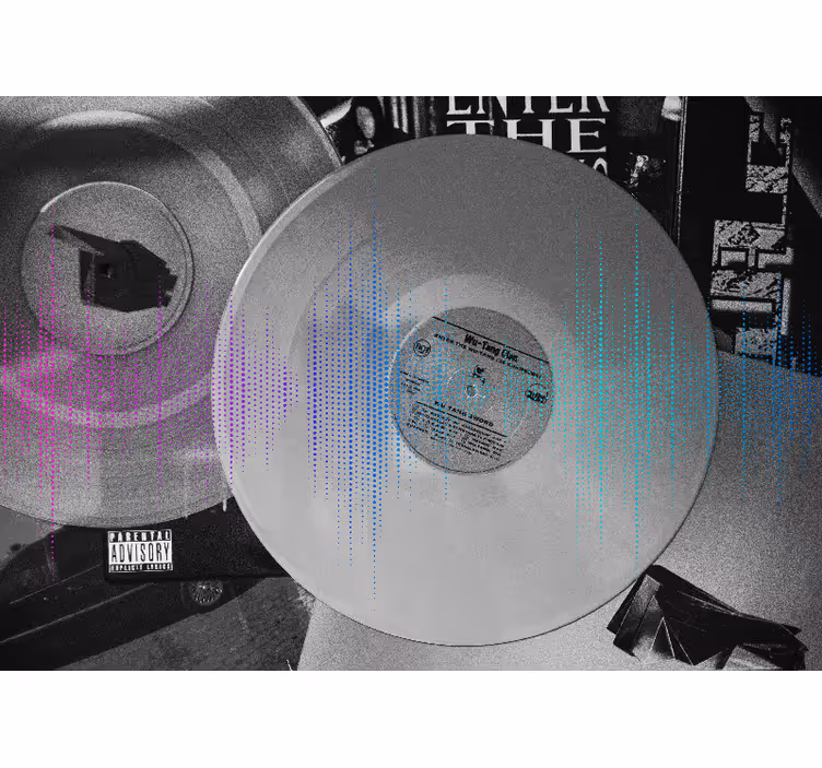 Fotomural de música ondas sonoras de vinilo - TenVinilo