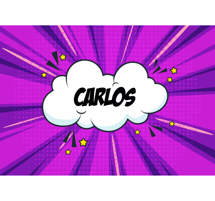Fotomural frase nombre de estilo cómico - TenVinilo