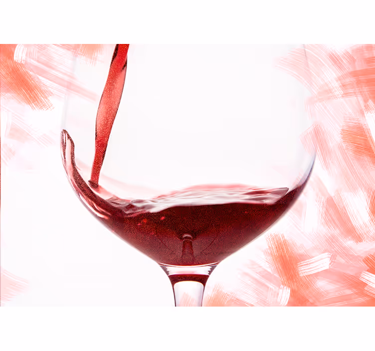 Fotomural de amor salpicadura de copa de vino - TenVinilo