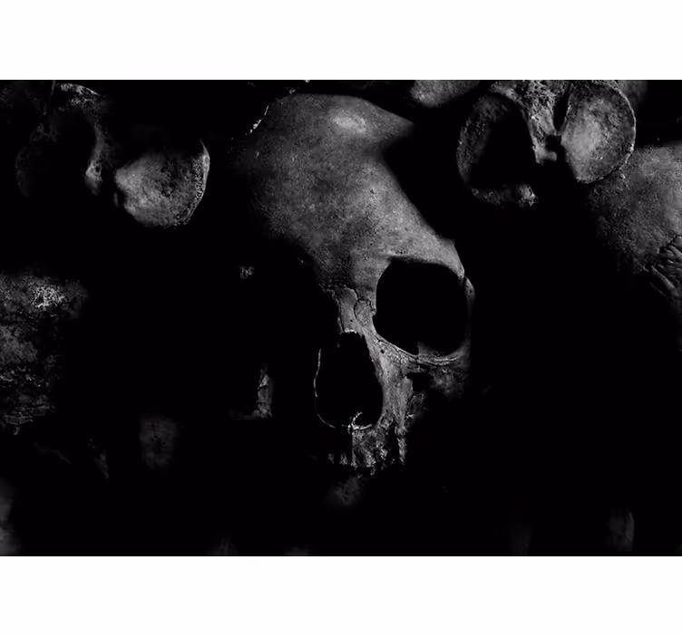 Fotomural moderno patrón de calavera oscura - TenVinilo