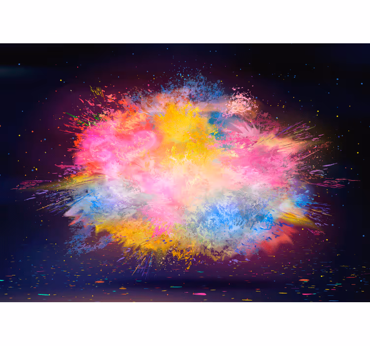Fotomural arte clásico Explosión de arco iris - TenVinilo