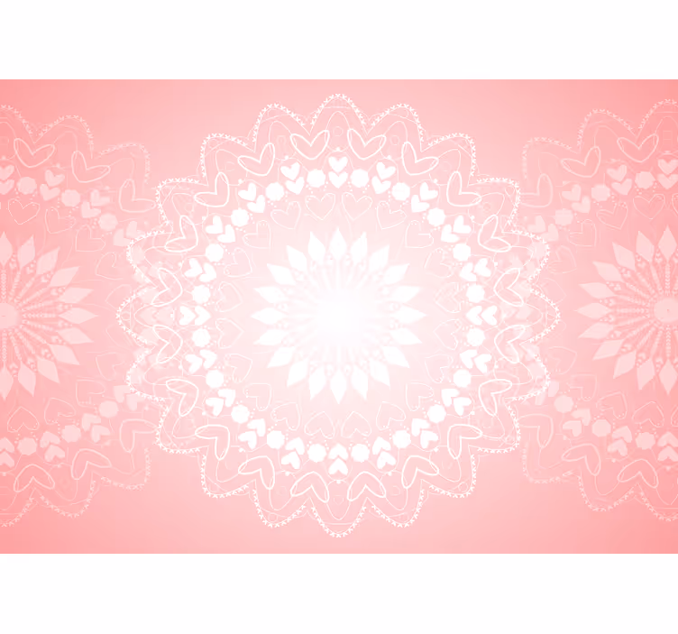 Fotomural de amor diseño de mandala de corazón - TenVinilo