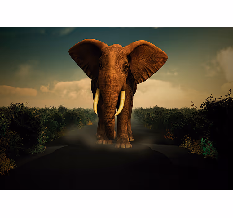 Fotomural animales elefante majestuoso - TenVinilo