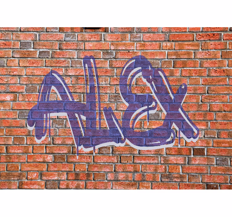Fotomural arte urbano estilo de nombre de grafiti - TenVinilo