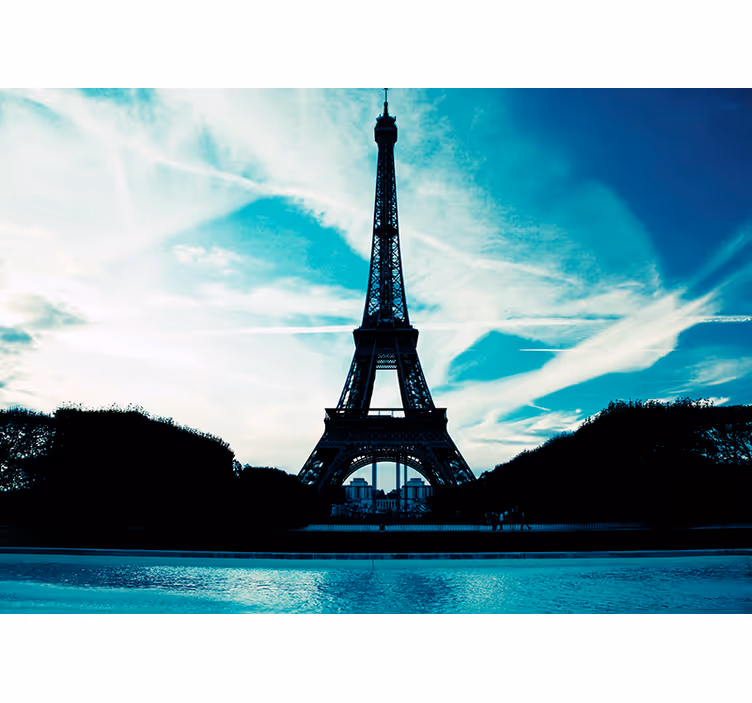 Fotomural París contorno de la torre eiffel - TenVinilo