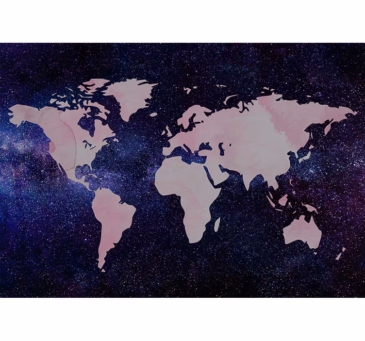 Papel pintado mapamundi mapa del mundo con estilo - TenVinilo