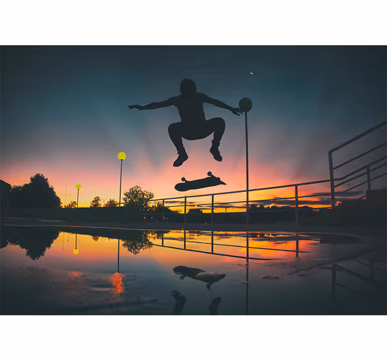 Fotomural de música patinador en movimiento - TenVinilo