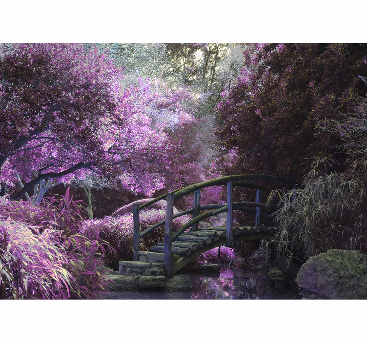 Fotomural naturaleza paisaje de puente sereno - TenVinilo
