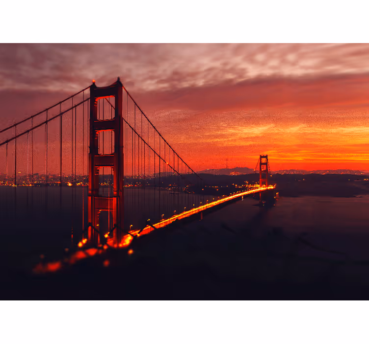 Fotomural ciudad puente golden gate - TenVinilo