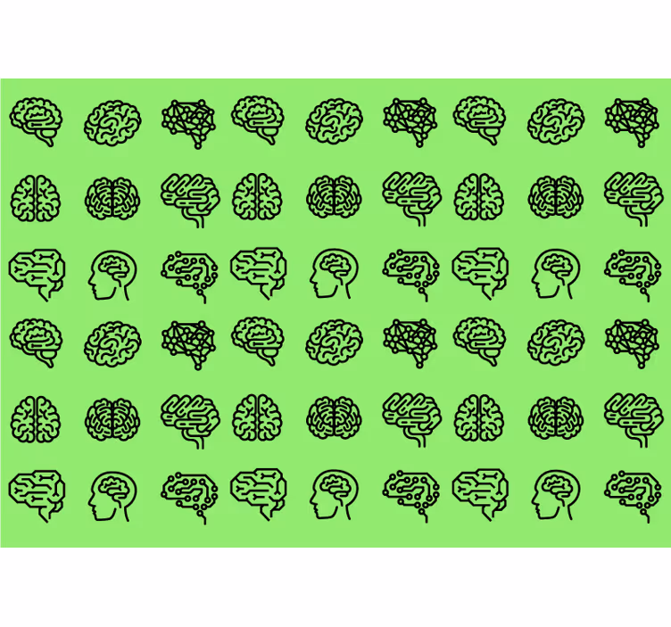 Fotomural arte diseño de patrones cerebrales - TenVinilo