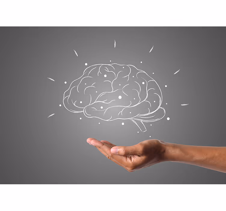 Fotomural frase visualización del concepto cerebral - TenVinilo