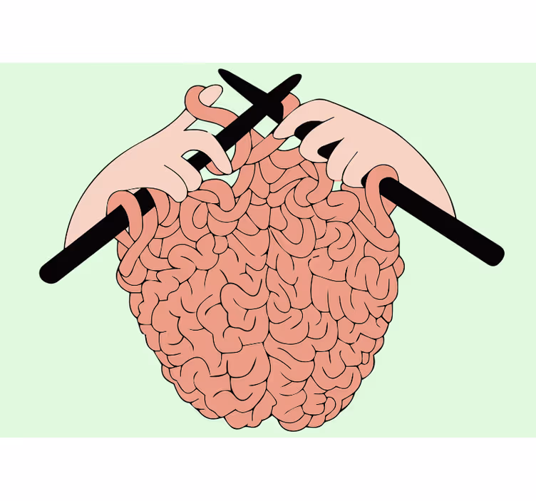 Fotomural frase concepto de creación de cerebro - TenVinilo