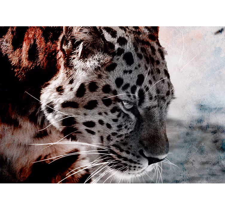 Fotomural animales retrato de leopardo en primer plano - TenVinilo