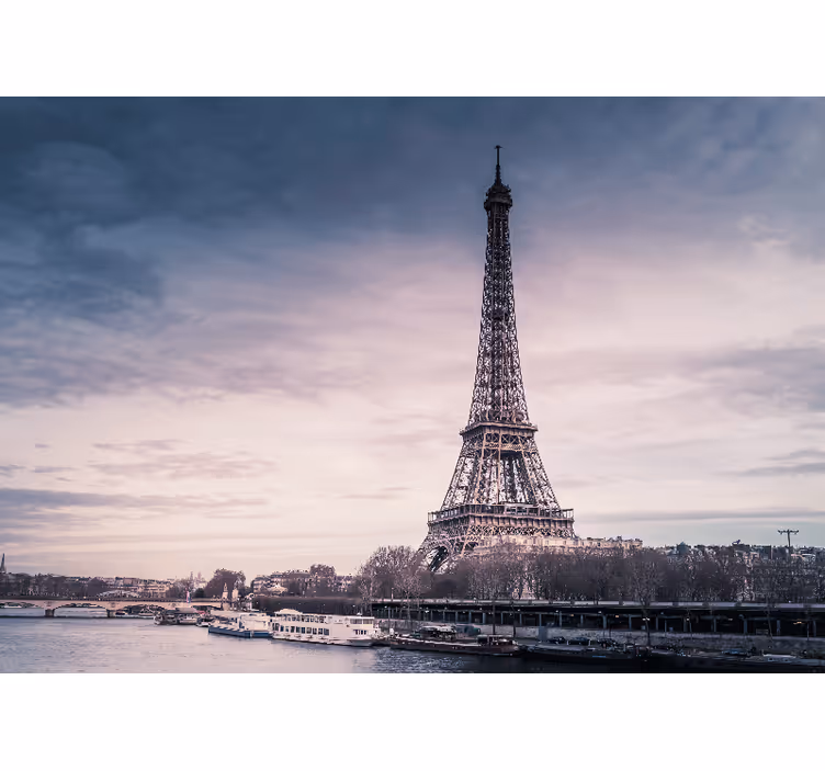 Fotomural París silueta de la torre eiffel - TenVinilo