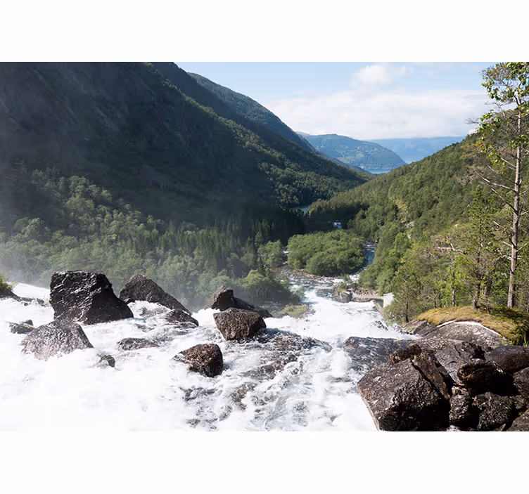 Fotomural naturaleza paisaje de río fluyente - TenVinilo