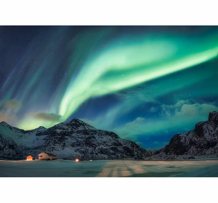 Fotomural naturaleza espectáculo de auroras - TenVinilo