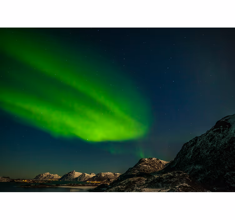Papel pintado naturaleza espectáculo de auroras - TenVinilo