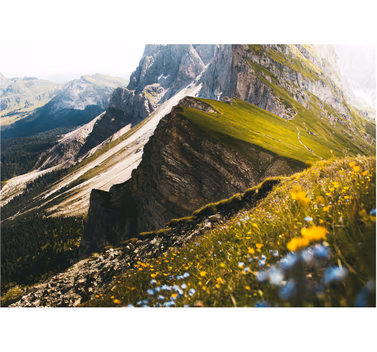 Papel pintado paisaje terreno montañoso - TenVinilo