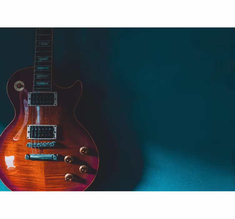 Fotomural de música detalle de guitarra eléctrica - TenVinilo