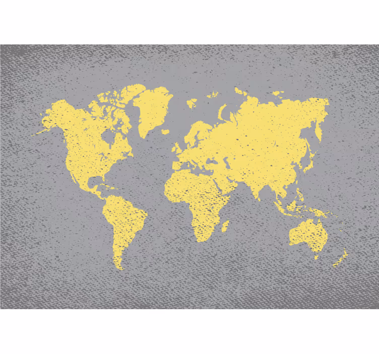 Papel pintado mapamundi mapa del mundo contorno - TenVinilo