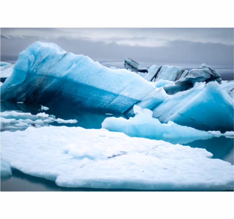 Fotomural montañas formaciones de hielo glacial - TenVinilo