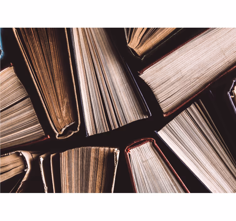 Fotomural arte libros apilados - TenVinilo