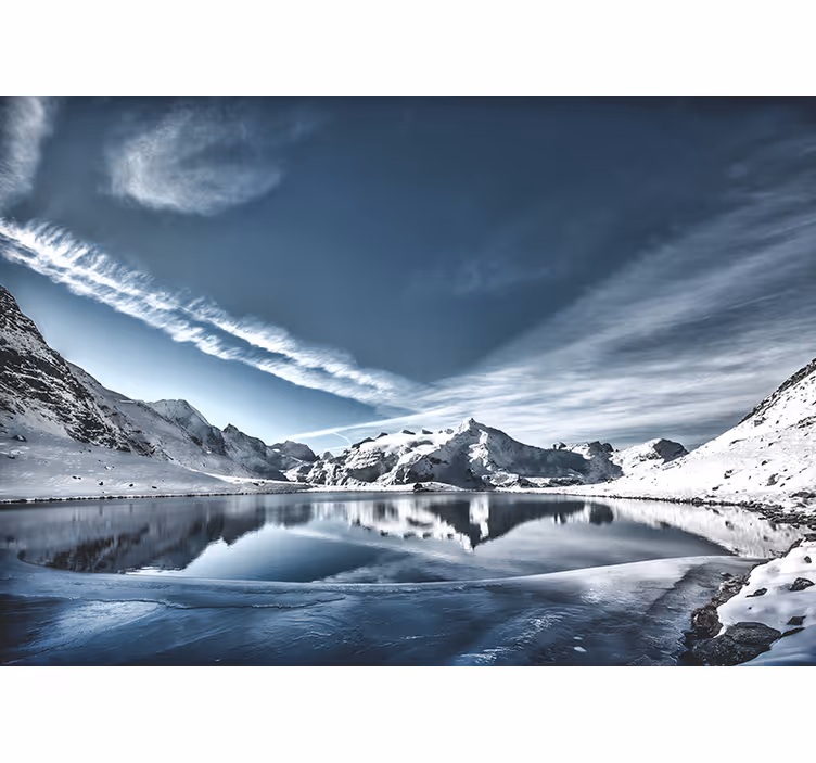 Fotomural montañas majestuoso paisaje glacial - TenVinilo