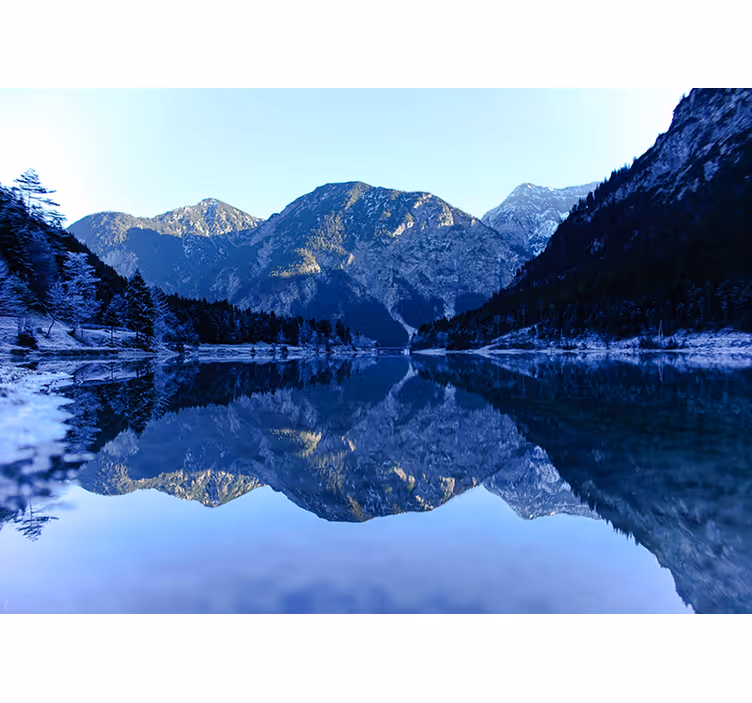 Papel pintado paisaje reflejo de montaña - TenVinilo