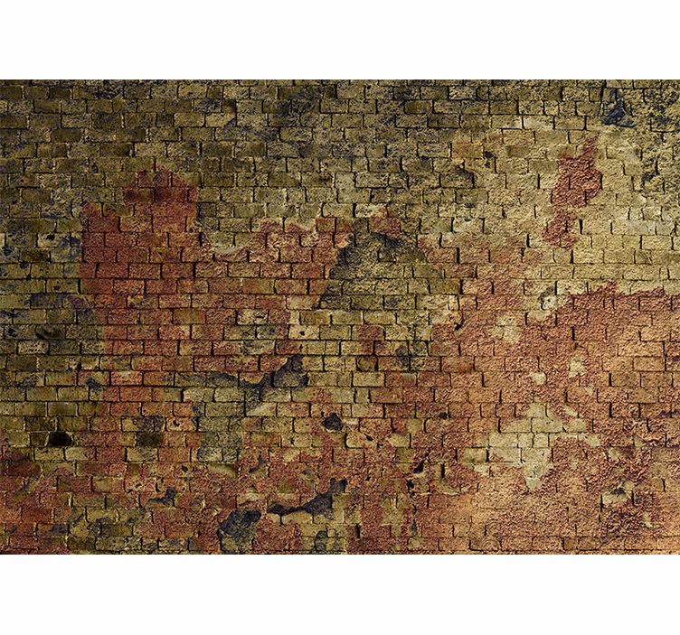 Mural de pared piedra textura de ladrillo envejecido - TenVinilo