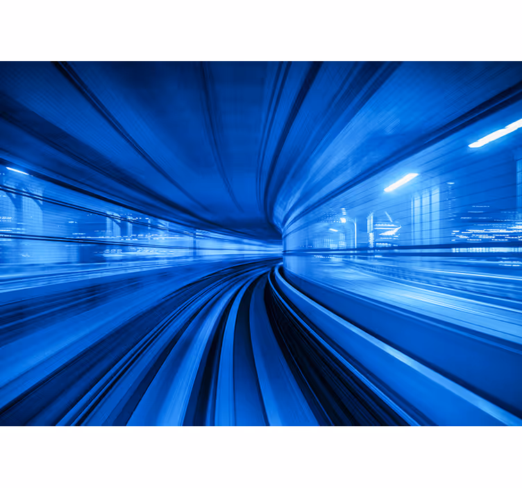 Fotomural vehículo movimiento dinámico de metro - TenVinilo