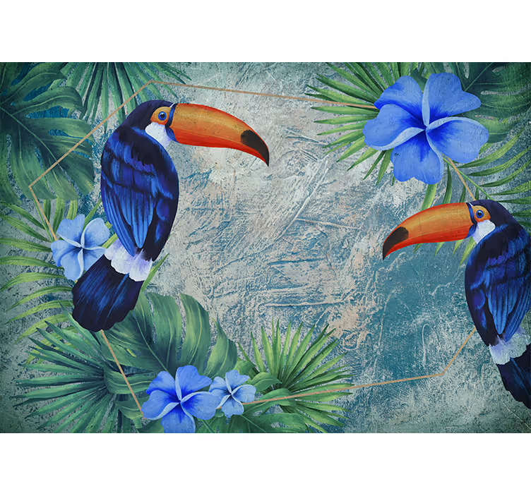 Fotomural animales tucanes tropicales duo - TenVinilo