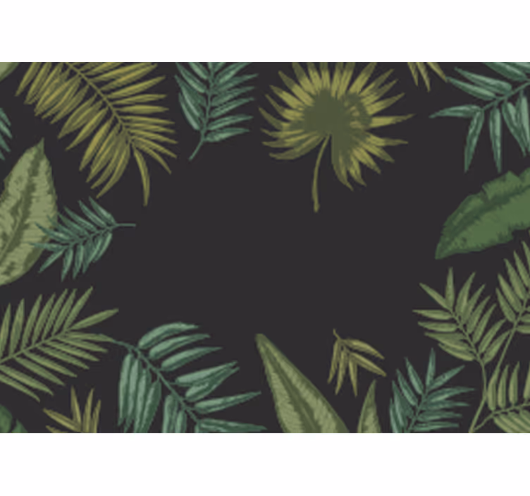 Papel pintado naturaleza componentes de hojas tropicales - TenVinilo