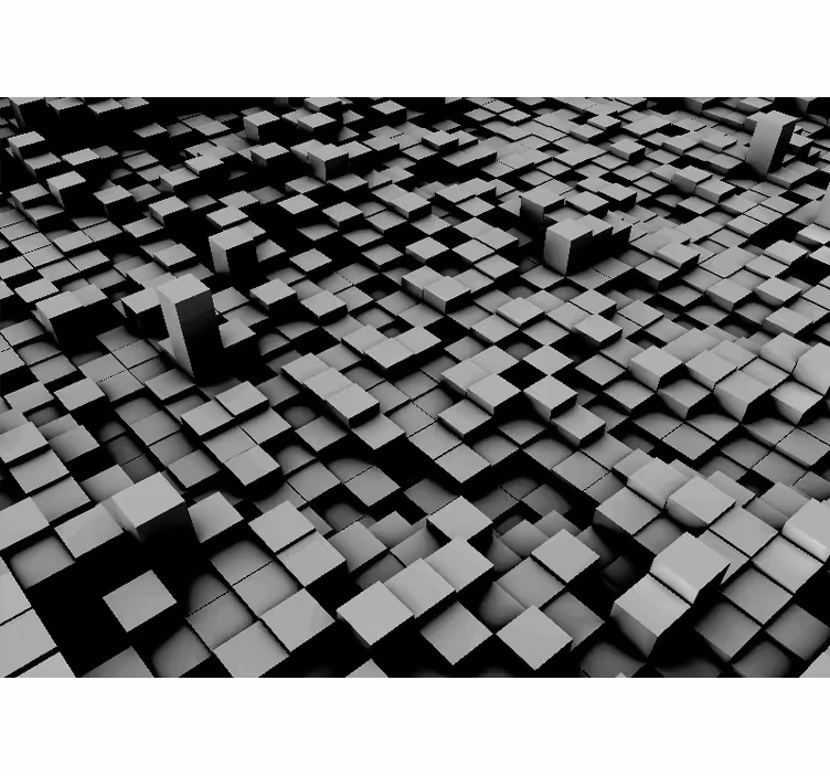 Fotomural abstracto formación de bloques geométricos - TenVinilo