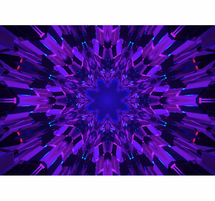 Fotomural abstracto patrón de estrellas geométricas - TenVinilo