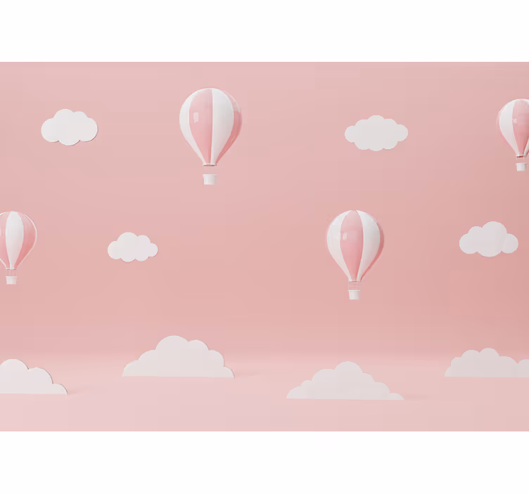 Fotomural de amor globos de colores en el cielo - TenVinilo
