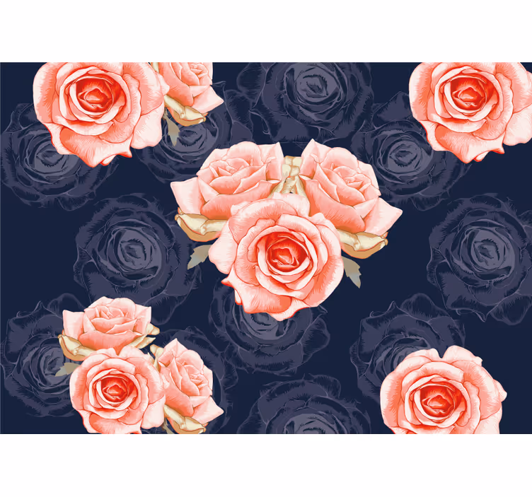 Fotomural rosas flores rosadas elegantes - TenVinilo