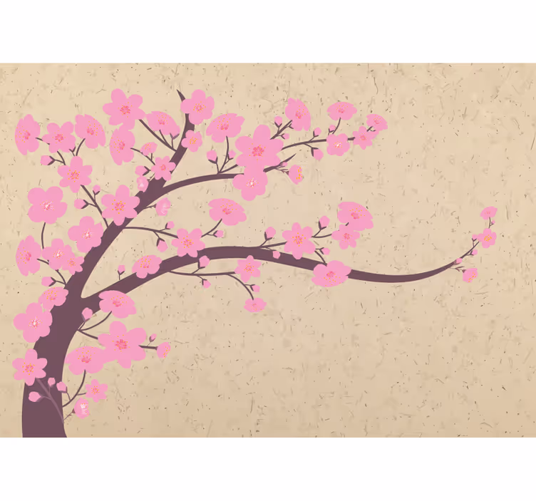 Mural de pared flores Árbol de cerezo en flor - TenVinilo