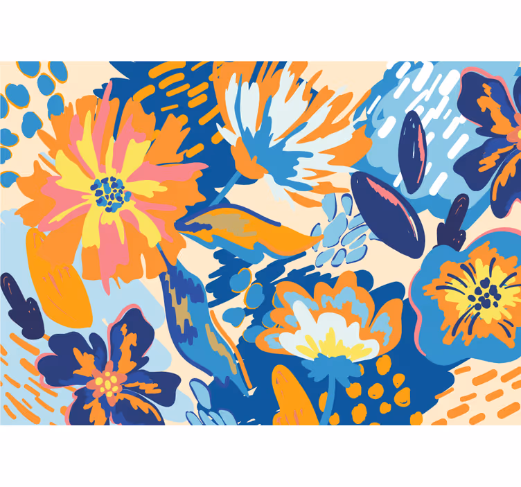 Mural de pared flores arreglo floral brillante - TenVinilo