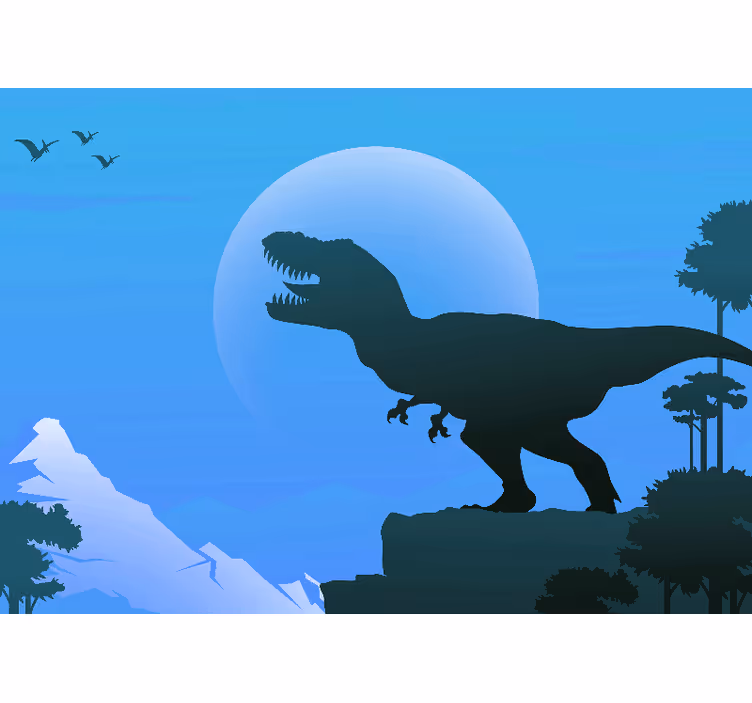 Fotomural animales silueta de tyrannosaurus rex - TenVinilo