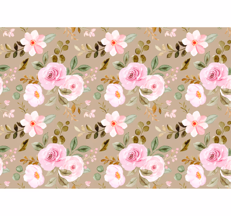 Mural de pared flores elegancia floral en flor - TenVinilo