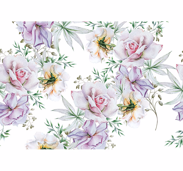 Mural de pared flores hermoso arreglo floral - TenVinilo