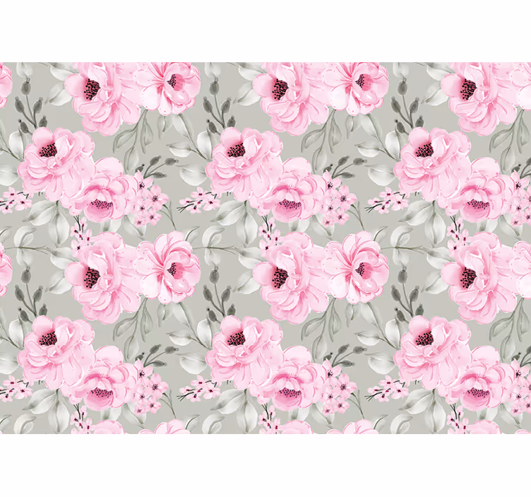 Mural de pared flores arreglo de peonías pastel - TenVinilo