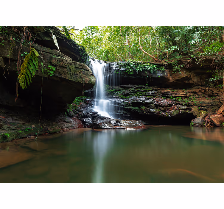 Fotomural naturaleza vista de cascada tranquila - TenVinilo