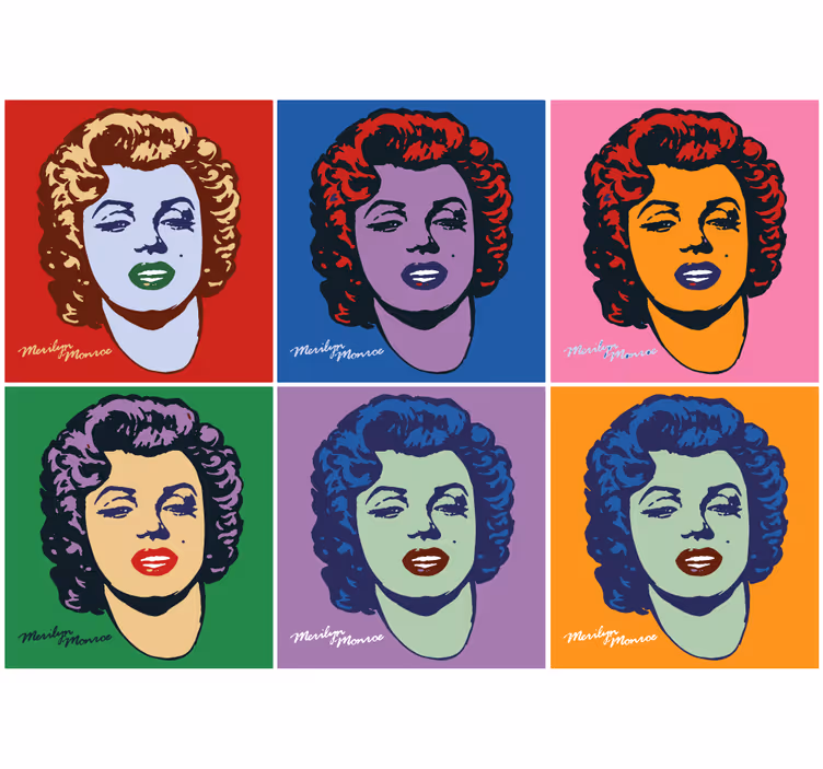 Fotomural arte retratos de pop art - TenVinilo