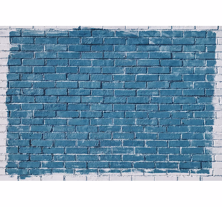 Fotomural imitación ladrillo pared azul texturizada - TenVinilo