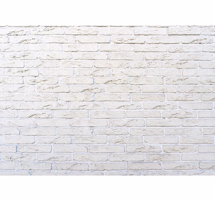 Mural de pared piedra patrón de ladrillo blanco - TenVinilo