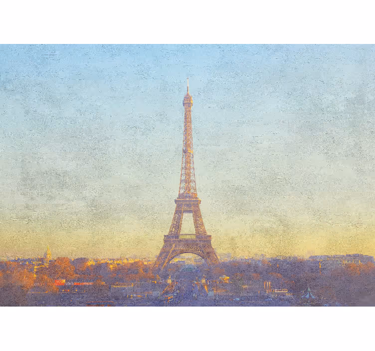Fotomural parís torre eiffel al atardecer - TenVinilo